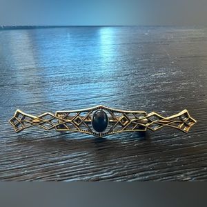 Antique Art Nouveau Brooch - Onyx